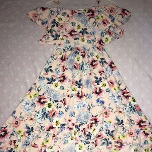 pink floral dress